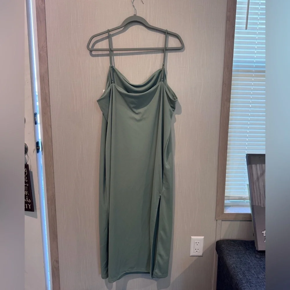 H&M Strapless Green Dress